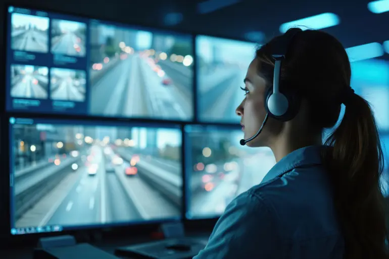 Traffic monitoring operator.