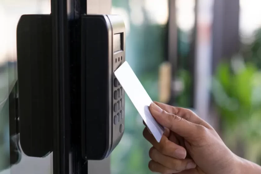 Access Reader controlling individual entry to restricted enterprise areas